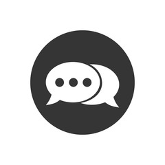 Speech bubble, speech balloon, chat bubble line art icon for apps and websites