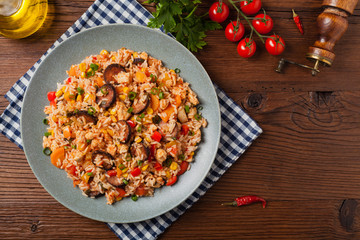 Traditional jambalaya.