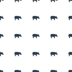 hippopotamus icon pattern seamless white background