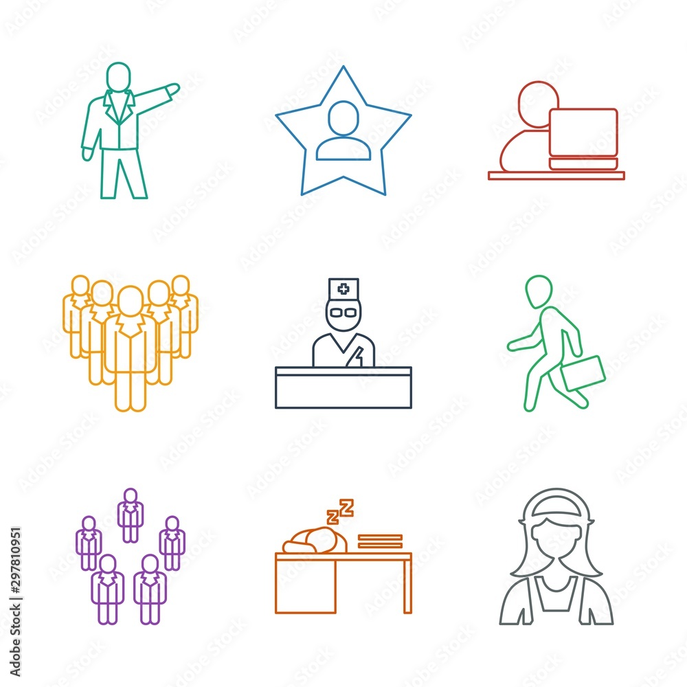 Poster employee icons