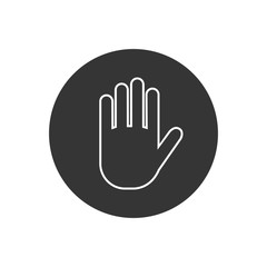 Obraz premium Stop icon. Hand line symbol. Hand icon