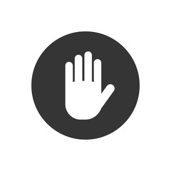 Obraz premium Stop icon. Hand symbol. Hand icon