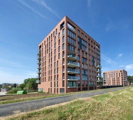 Modern Dutch architecture. Appartments Arnhem