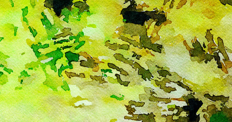 Abstract oil painting texture background. Wall art. Stock. Impressionism and expressionism mixed media style. Colored backdrop. Chaotic strokes and splashes. Hand drawn abstraction. Watercolor element