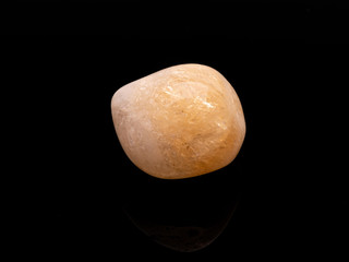 Citrine gemstone. Beautiful natural crystal gemstone. Macro shot.