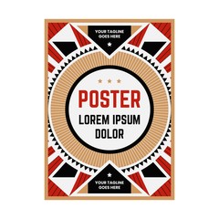 COLORED PROPAGANDA POSTER DESIGN TEMPLATE