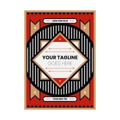 COLORED PROPAGANDA POSTER DESIGN TEMPLATE