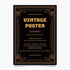 ART DECO POSTER DESIGN TEMPLATE