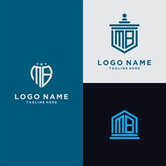  Logo design Inspiration for companies from the initial letters logo MB icon	