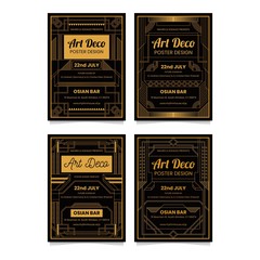 ART DECO POSTER DESIGN TEMPLATE COLLECTIONS