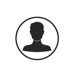 Avatar Flat Style Vector Icon. User Sign Icon. Human Avatar Gray Icon Vector