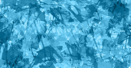 Fototapeta na wymiar Abstract blue watercolor background. Colorful aquarelle paint texture. Brush strokes. Vivid ink stain pattern. Paint splash. Modern painting.