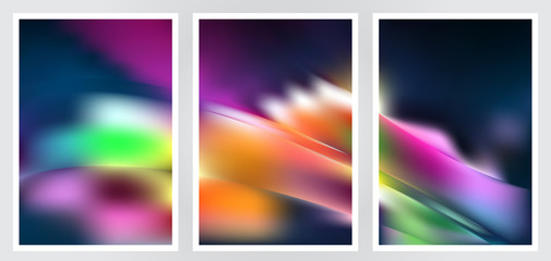 Fototapeta premium Set of abstract creative vector background design