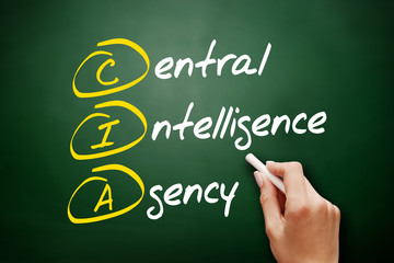 Fototapeta CIA - Central Intelligence Agency acronym, concept on blackboard obraz