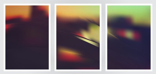 Fototapeta premium Set of abstract creative vector background design