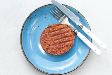 Vegetarian burger. Plant based meat concept.