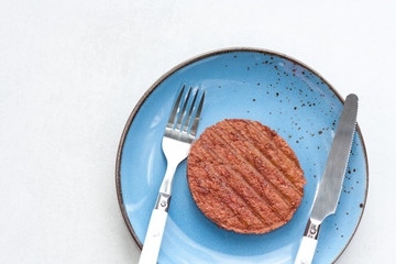 Vegetarian burger. Plant based meat concept.