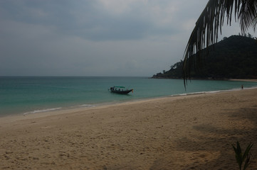 A boat in the Bottle Beach (Haad Khuad), Koh Phangan, Thailand