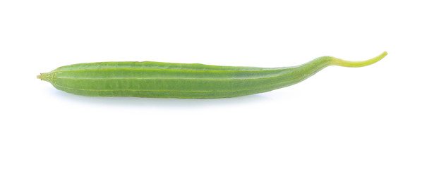 Luffa acutangula on white background