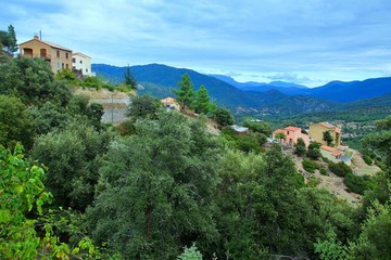 Fototapeta premium Corsica-outlook on the village Castirla