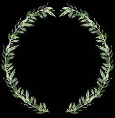 frame of green leaves