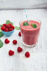 tasty and healthy fruit smoothie