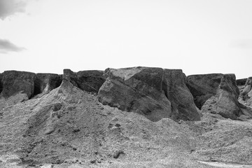 Limestone mountains caused by deserted mining at Grand Canyon, Chonburi.