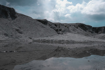 Limestone mountains caused by deserted mining at Grand Canyon, Chonburi.