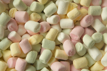 Multicolored Sweet Marshmallow Scattering