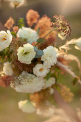 decor of flowers at sunset