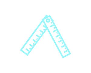 simple vector icon with measure ruler shape