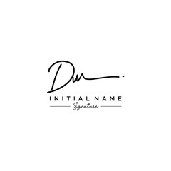 Letter DW Signature Logo Template Vector