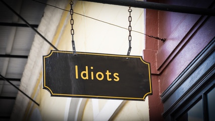 Street Sign to Idiots