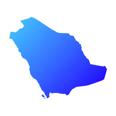 Saudi Arabia colorful vector map silhouette