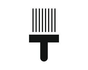simple vector icon with paint brush shape walls