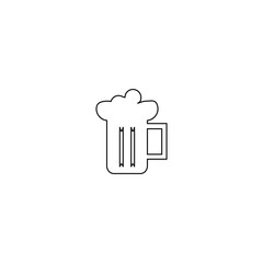 Beer in glass icon. Cold alcohol drink symbol