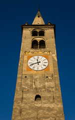Fototapeta na wymiar Aosta Cathedral, Aosta Valley, Italian Alps, Italy, Europe