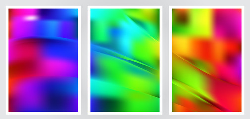 Naklejka premium Set of abstract creative vector background design