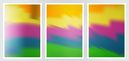 Fototapeta premium Set of abstract creative vector background design