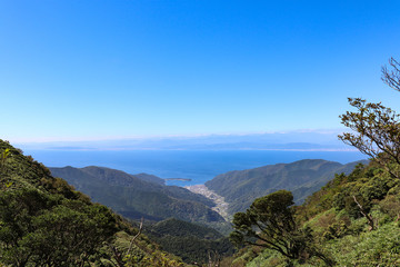 達磨山登山口から見た戸田港（静岡県）