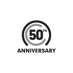 50th year celebrating anniversary emblem logo design template