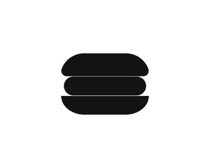 simple vector icon, with hamburger shape