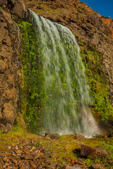 Waterfall, on Columbia River basalt cliff.