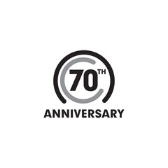 Obraz premium 70th year celebrating anniversary emblem logo design template