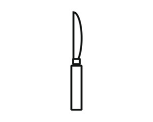 simple, knife shaped vector icon