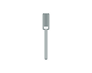 simple, fork shaped vector icon