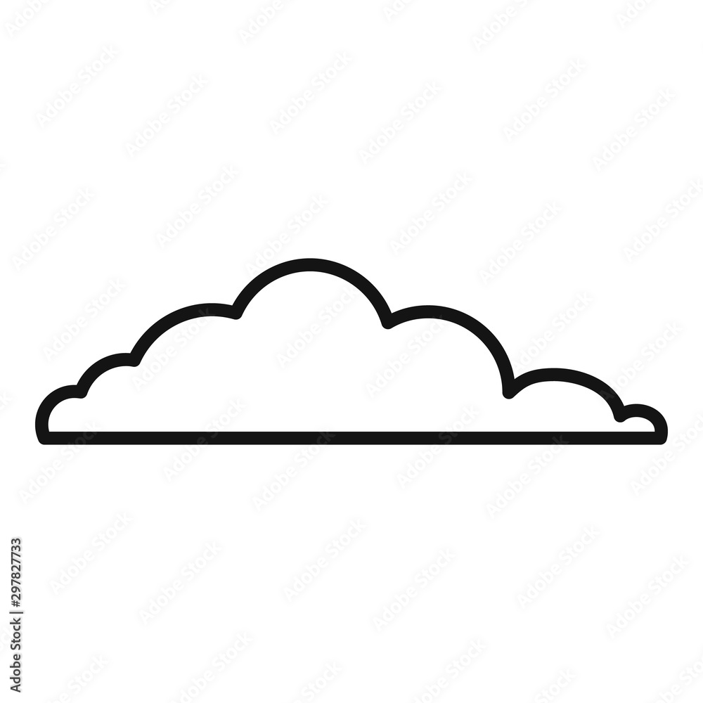 Poster sky cloud icon. outline sky cloud vector icon for web design isolated on white background