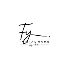 Obraz premium Letter FY Signature Logo Template Vector
