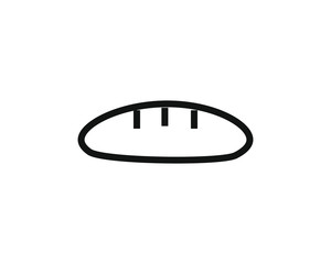 simple vector icon, with bread shape