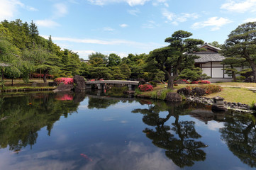 Fototapeta na wymiar Himeji central park